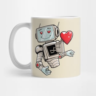 Robot Love Illustration Mug